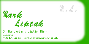 mark liptak business card